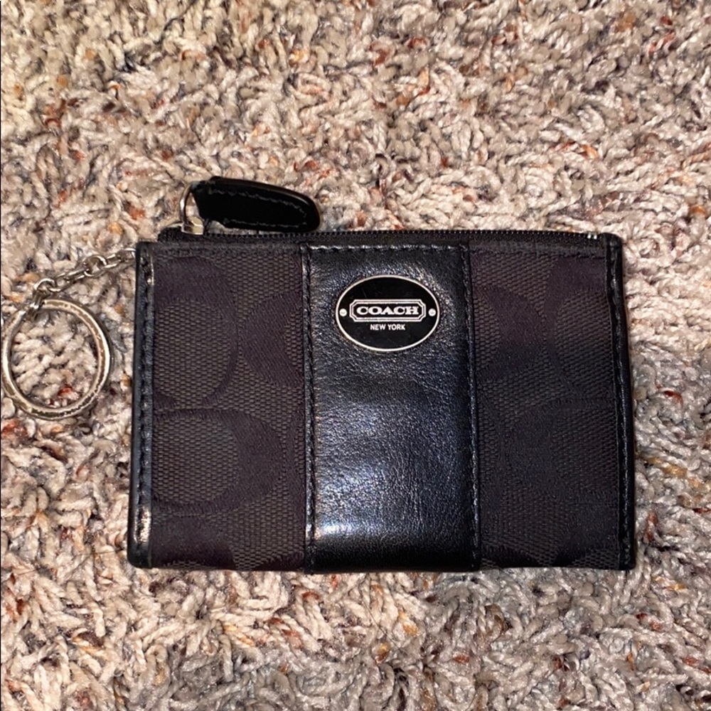 Black COACH coin wallet